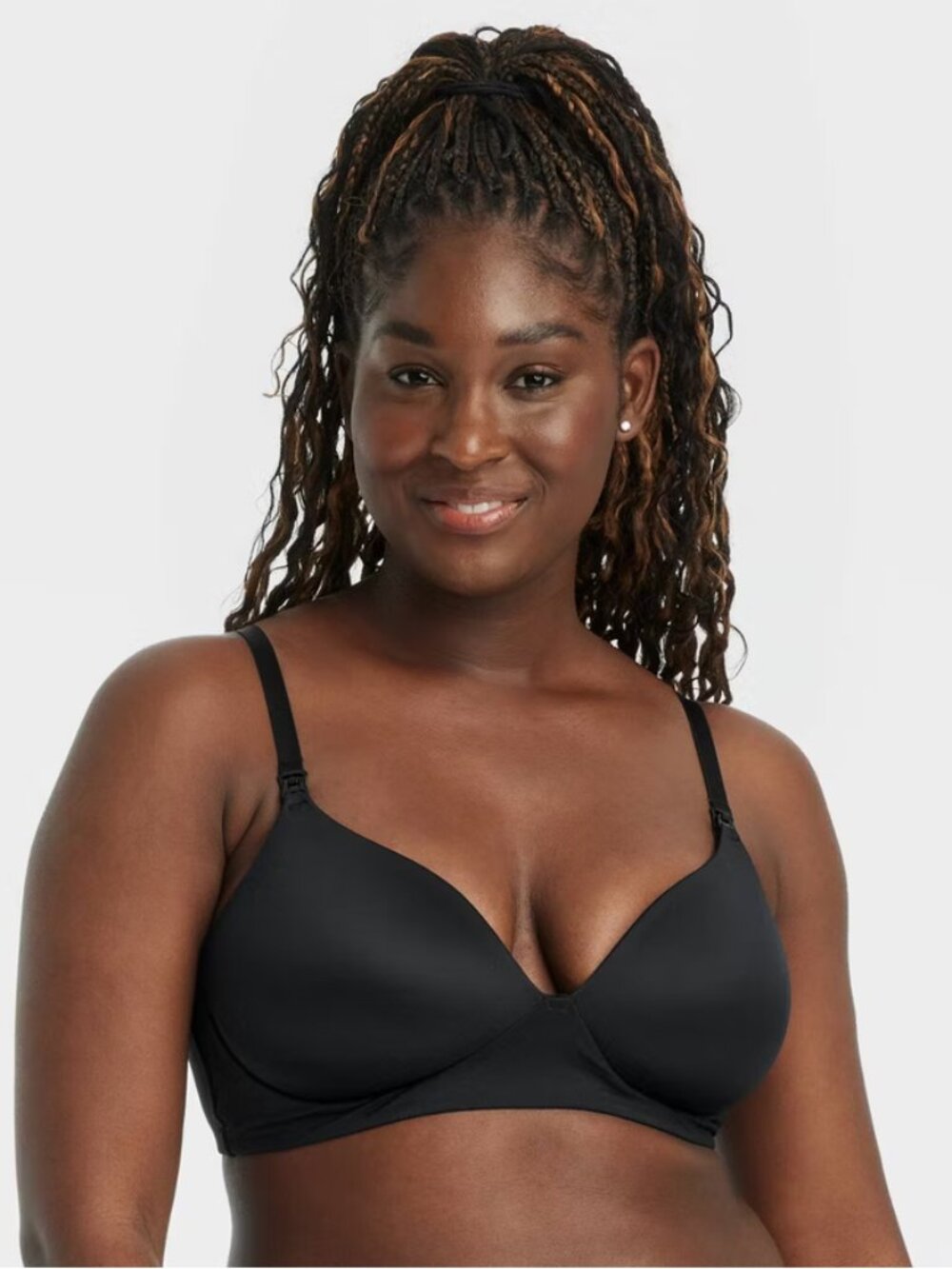 Women's Wirefree Absorbent Nursing Bra - Auden Black 34B